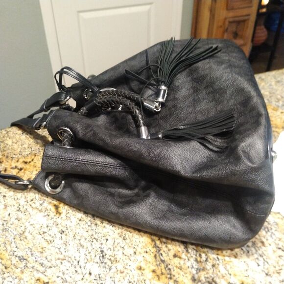 Michael Kors Signature Coated Leather Jet Set Tassel Drawstring Tote Bag Large - Picture 8 of 15